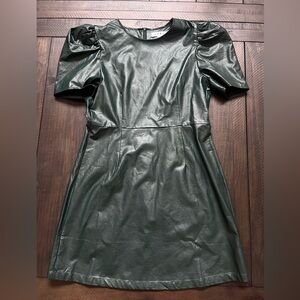 THML Green Faux Leather Dress
